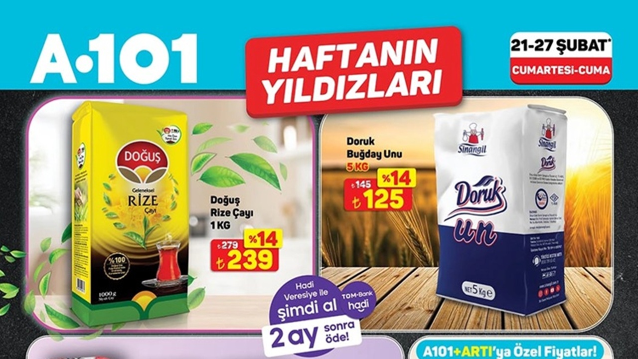 A101’de “Haftanın Yıldızları” Fırtınası: Çay, Toz Şeker, Süt, Yumurta, Kıyma İndirimde