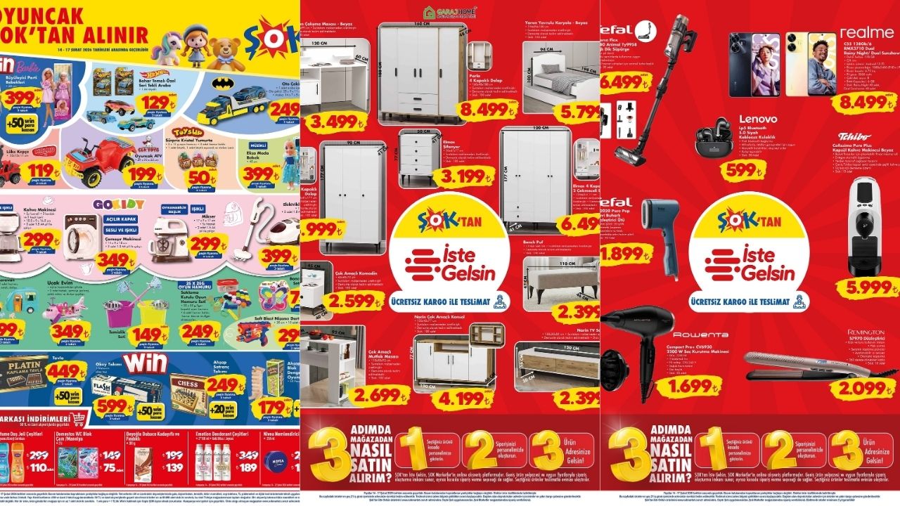 ŞOK 14-17 Şubat Aktüel Ürünler Açıklandı! Hafta Sonu İndirimi Kaçmaz